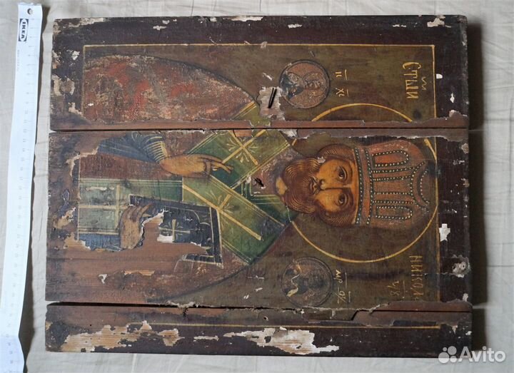 Икона Николай чудотворец,19 век раритет