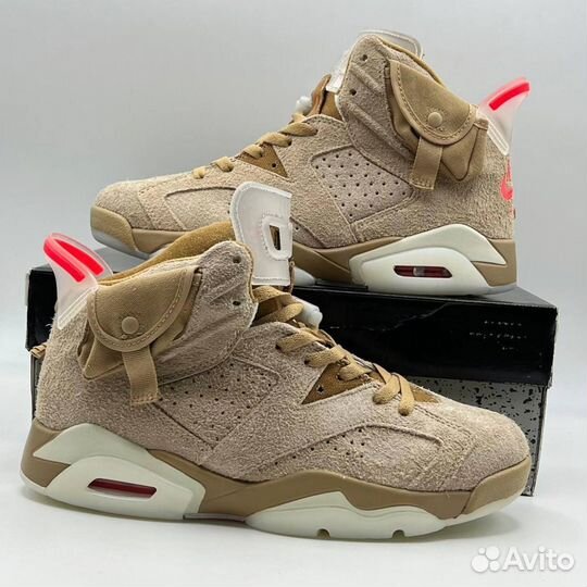 Бежевая коллаборация Travis x Jordan 6