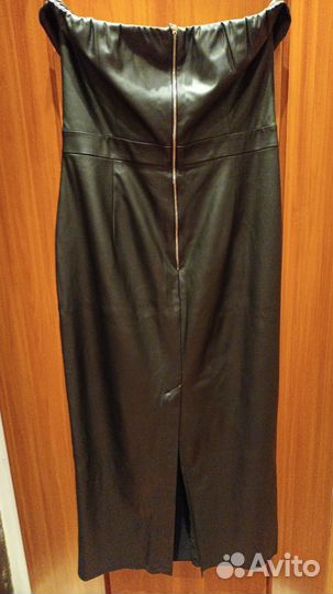 Платье из экокожи 46 размер стейч