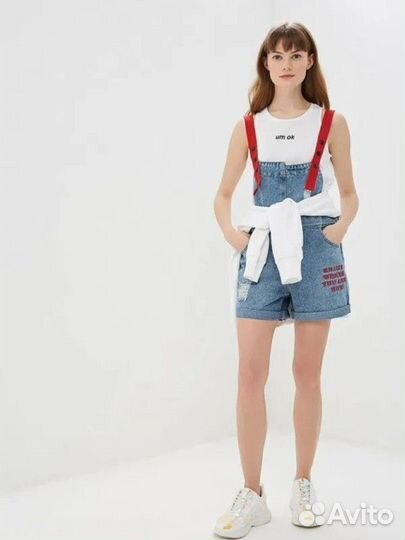 Комбинезон джинсовый с шортами