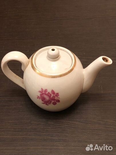 Тарелки фарфоровые Мини-чайник. Дулево, СССР