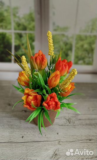 Букет мыла тюльпаны