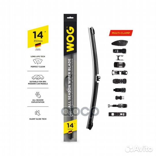 WOG Щетка стеклоочистителя бескаркасная 14 (350
