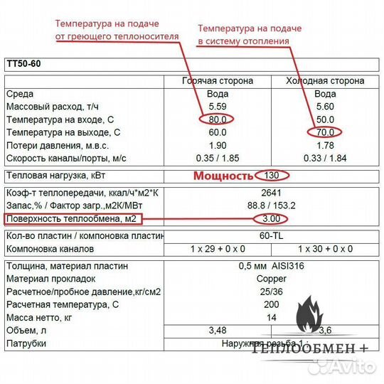 Теплообменник для бассейна тт 50-60 для 1300м2