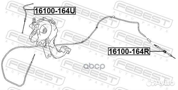 Трос стояночного тормоза mercedes benz ML 500 4