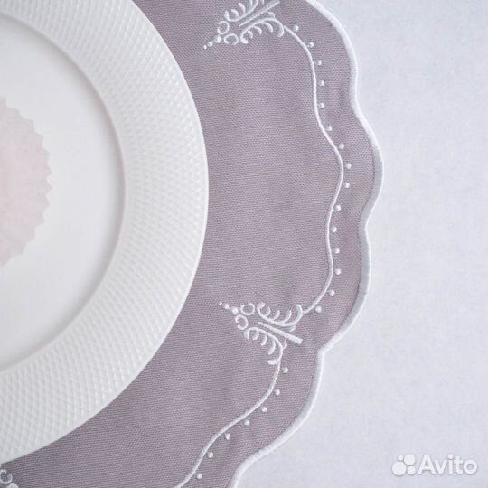 Плейсмат 008 (серый, белый, 65% хлопок 35% пэ, диа