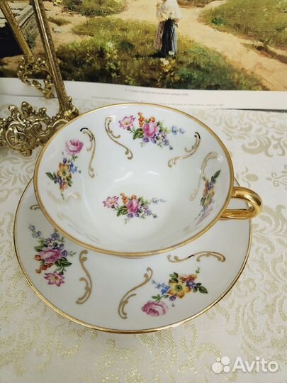 Чашка с блюдцем/ чайная пара фарфор