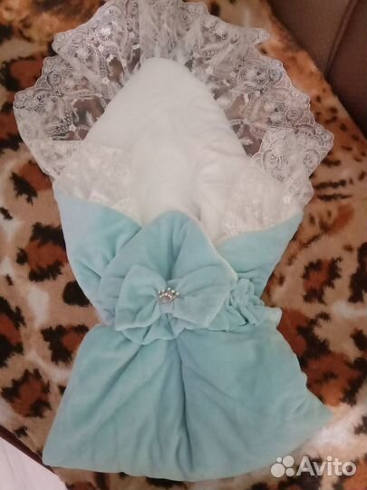 Конверт одеяло на выписку для мальчика