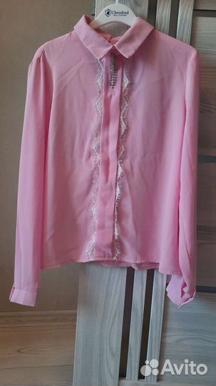 Блузка розовая 152