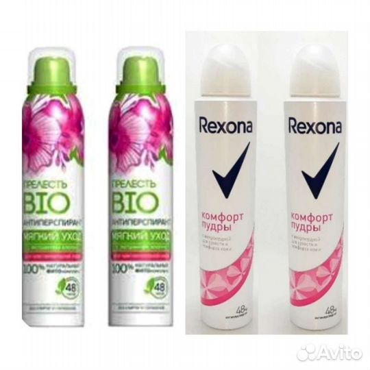 Дезодорант rexona прелесть BIO Dove Camay