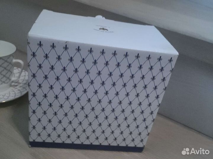 Чашка с блюдцем императорский фарфор розовая сетка