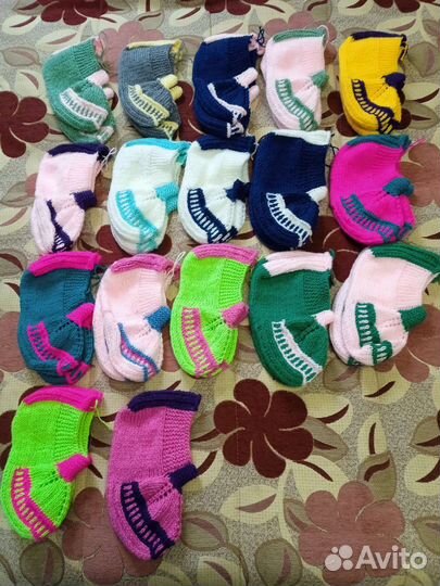 Вязанные тапочки в ассортименте