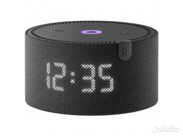 Яндекс.Станция Мини 2021 (с часами) Черная