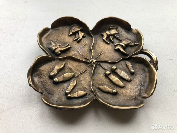 Пепельница четырехлистный клевер Куса антиквариат