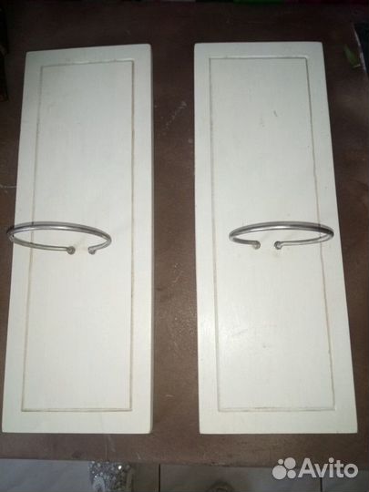 Навесные полки под цветы и для декора, дерево