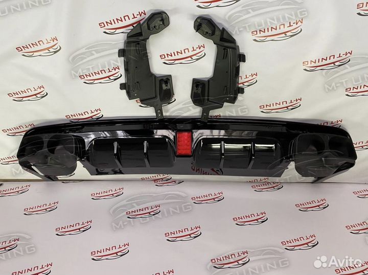 Диффузор Brabus Мерседес W222 c насадками