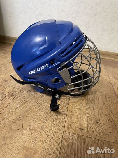 Шлем хоккейный синий детский/подростковый