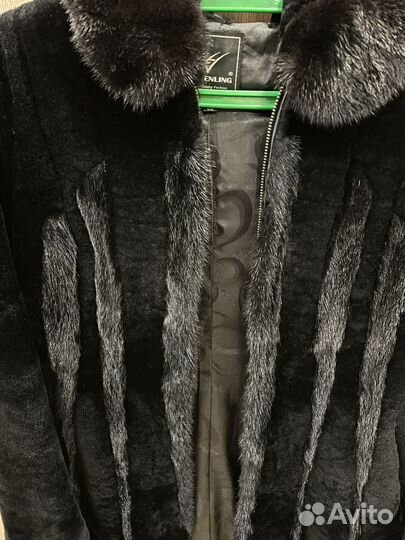 Шуба женская мутон-норка 42-44 натуральная