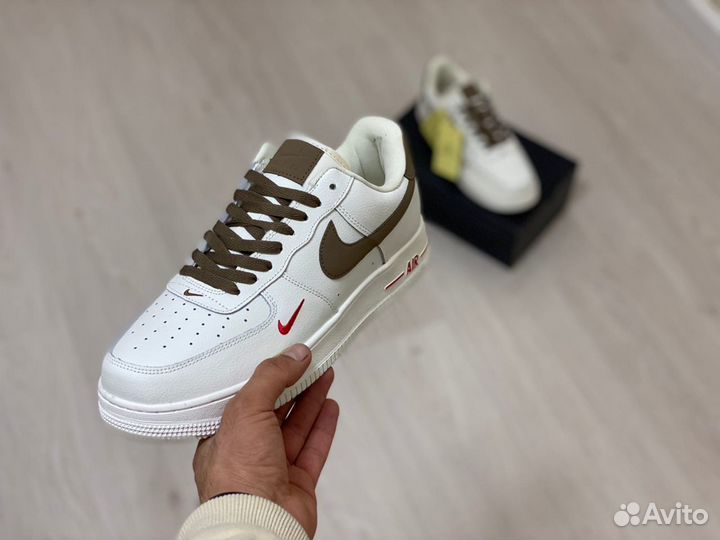 Кроссовки Nike Air Force 1 Premium White Brown