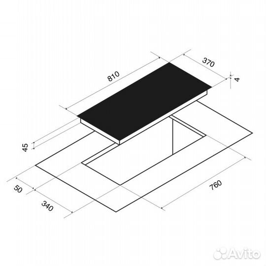 Индукционная плита 81см PI 3400