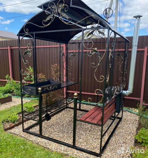 Мангал с крышей