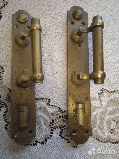 Дверная ручка латунь (пара)