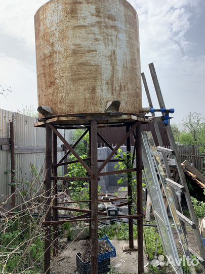 Бочка металлическая для воды б/у