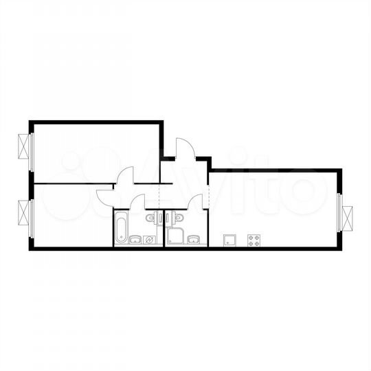 2-к. квартира, 68,4 м², 2/9 эт.
