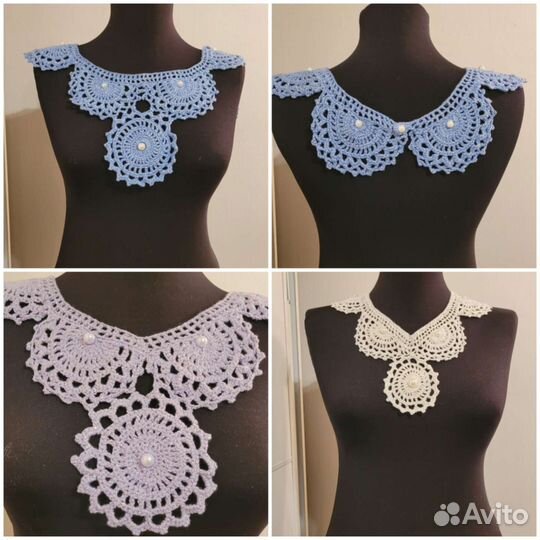 Воротнички- жабо вязаные