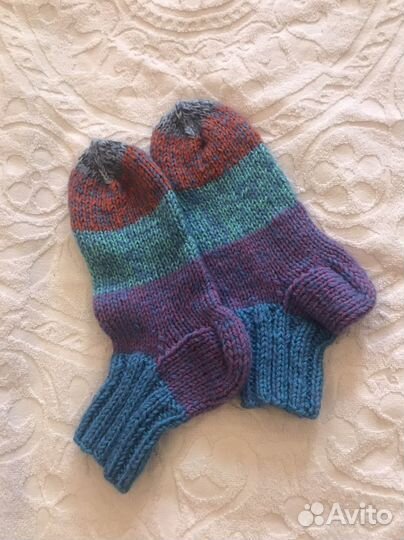 Шерстяные носки ручная работа