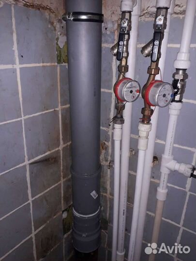 Услуги сантехника, установка и замена счётчиков, п