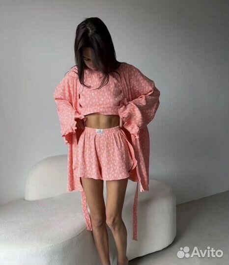 Халат костюм тройка