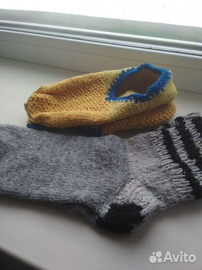 Вязаные носки и следки