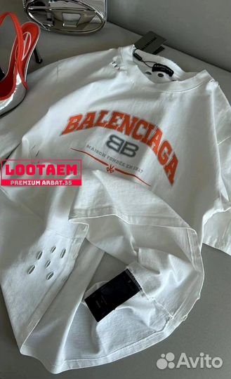 Balenciaga футболка оверсайз (топ 2024)