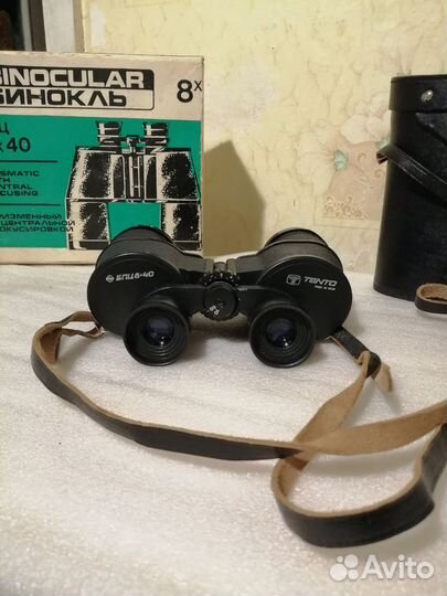 Бинокль СССР тенто бпц 8 х 40. Отличный. Не двоит