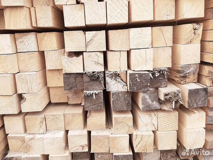 Обрезной брус 100х100х6000 осина 1 сорт