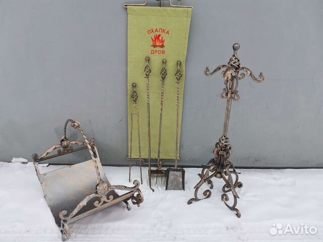 Кованый каминный набор