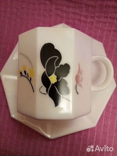 Чашка+блюдце для кофе противоударные