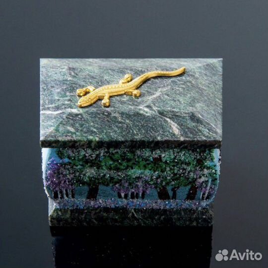 Шкатулка Змеевик натуральный камень новая Серпент