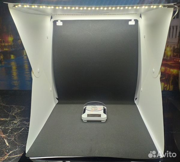Фотобокс большой 40*40 вращающийся подиум витрина