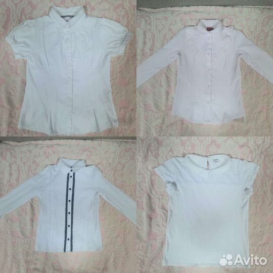 Школьные блузки для девочки рост 140-146