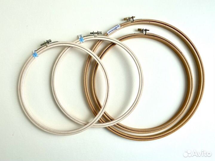 Пяльца деревянные для вышивания круглые новые