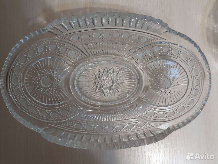 Ваза для фруктов хрусталь