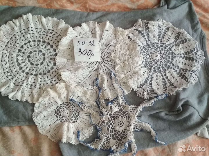 Салфетки вязаные крючком цена разная и льняные сал