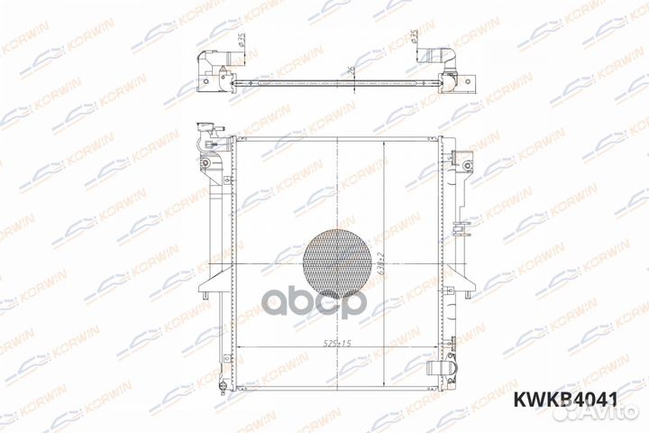Радиатор охлаждения Mitsubishi L200 2.5TD (06) MT