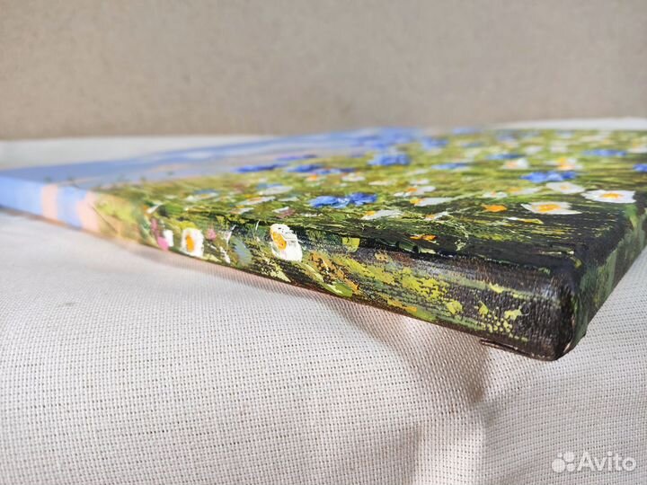 Летний пейзаж картина маслом на холсте