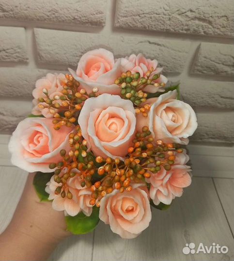 Букет цветов из мыла