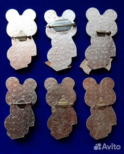 Набор значков Олимпиада 80. Мишка. дсо