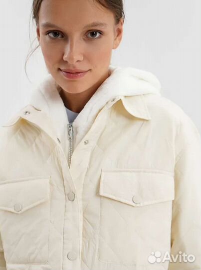 Женская стеганная куртка рубашка