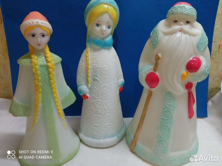 Деды Морозы, снегурочки,вертушка для елки СССР